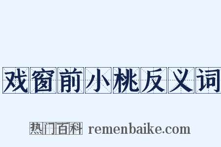 戏窗前小桃反义词是什么意思的图片